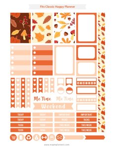 Fall Planner Stickers (for Happy Planner Weekly)
