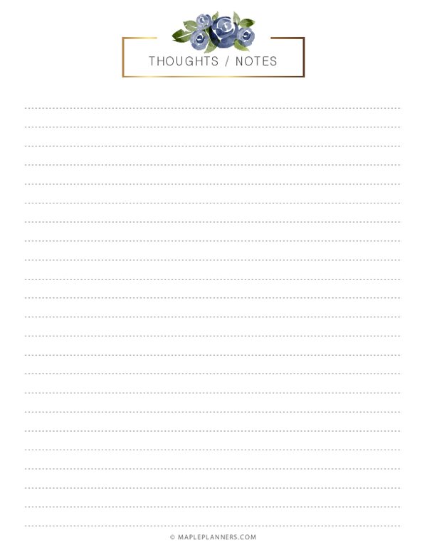 Free Printable Notes Pages