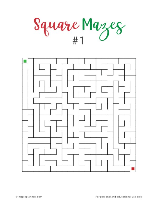 Fun Square Mazes #1