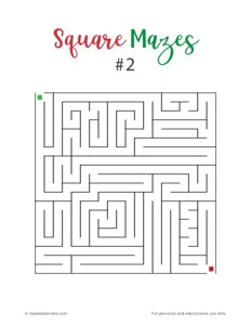 Fun Square Mazes #2