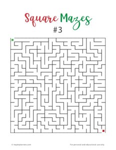Fun Square Mazes #3