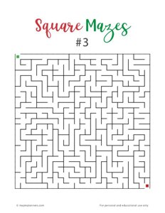 Fun Square Mazes #3