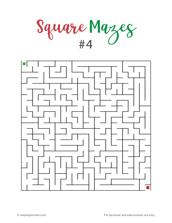 Fun Square Mazes #4