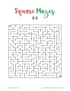 Fun Square Mazes #4