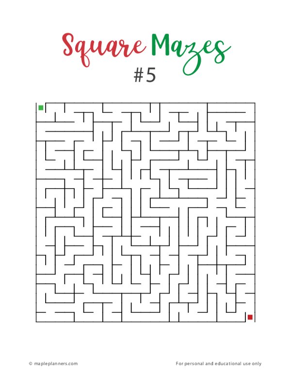 Fun Square Mazes #5