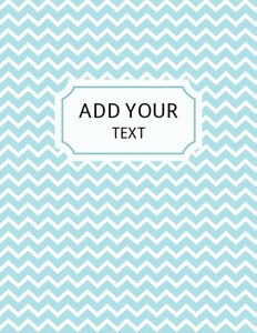 Blue Chevron Binder Cover {Editable}