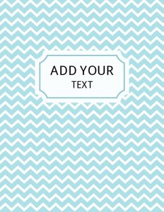 Blue Chevron Binder Cover {Editable}