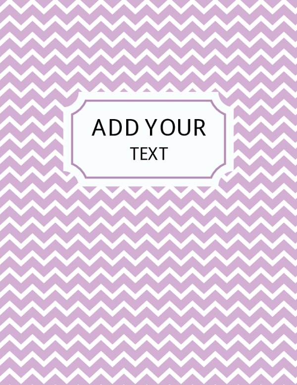 Pink Chevron Binder Cover {Editable}