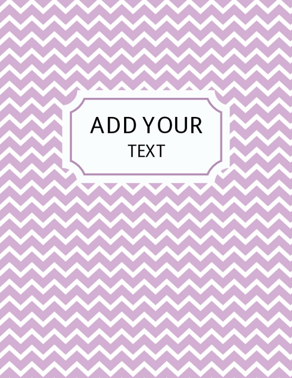 Pink Chevron Binder Cover {Editable}