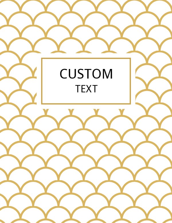 Golden Fish Scale Binder Cover {Editable}