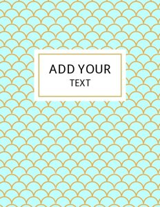 Fish Scale Pattern Binder Cover {Editable}