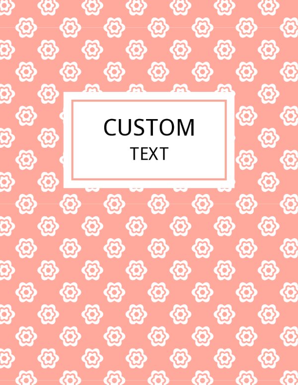 Blush Pink Floral Binder Cover {Editable}