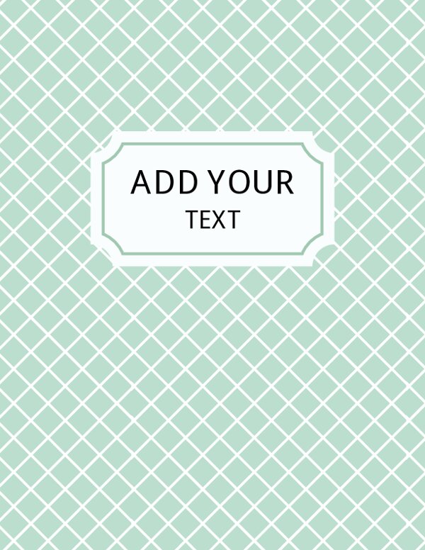 Pista Green Boxes Binder Cover {Editable}