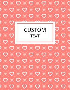 Brick Red Hearts Binder Cover {Editable}