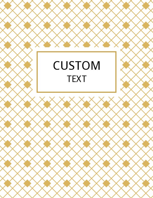Gold Abstract Planner Binder Cover Template {Editable}