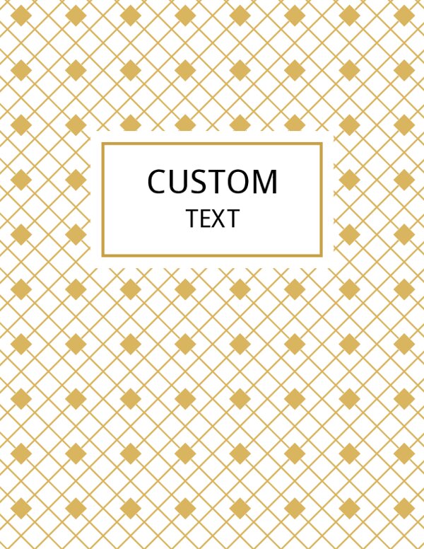 Gold Abstract Planner Binder Cover Template {Editable}