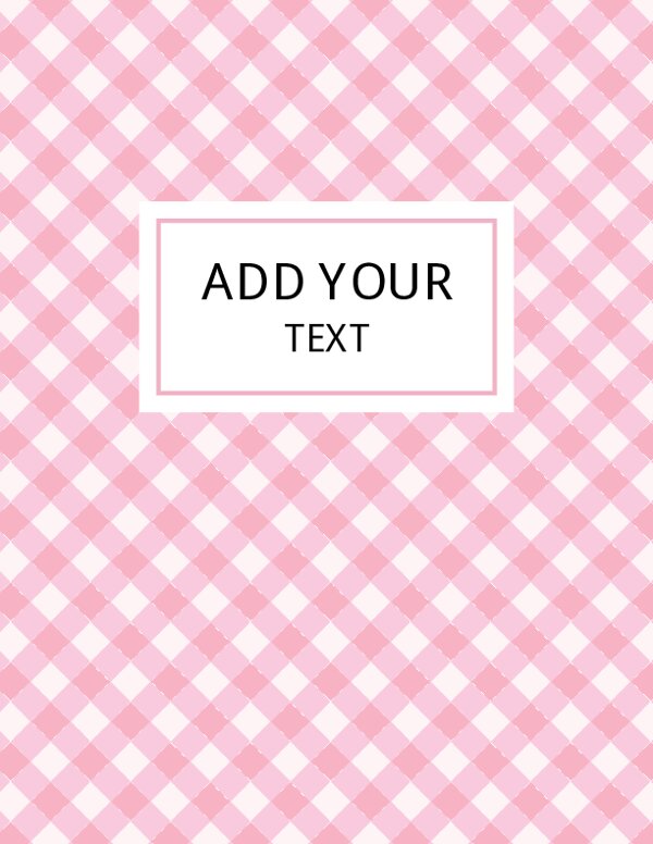 Pink Cross Stripes Binder Cover {Editable}