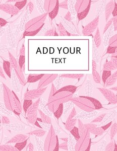 Pink Leaves Binder Cover {Editable}