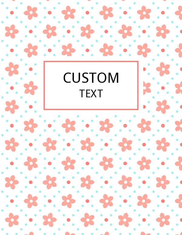 Red Floral Binder Cover {Editable}