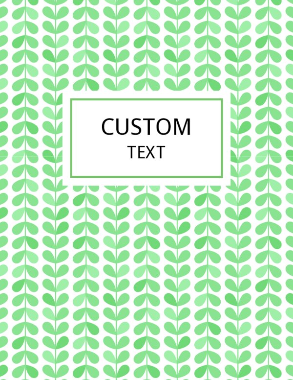 Green Shamrock Leaf Binder Cover {Editable}