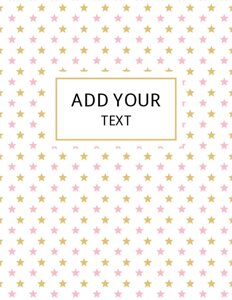 Gold Pink Stars Binder Cover {Editable}