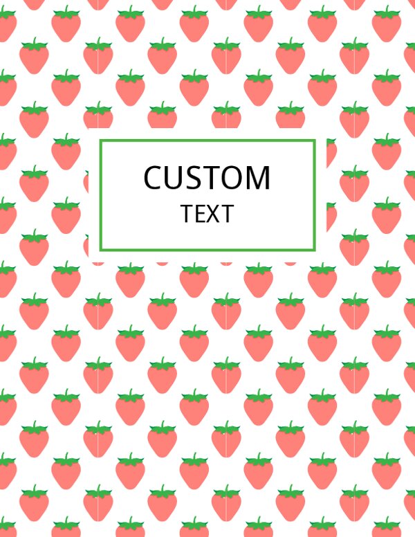 Strawberry Binder Cover {Editable}