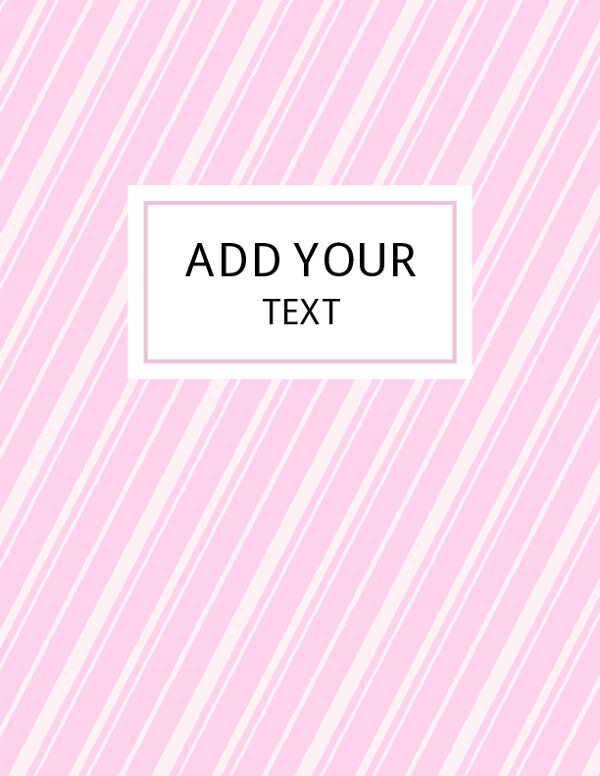 Pink Stripes Binder Cover {Editable}