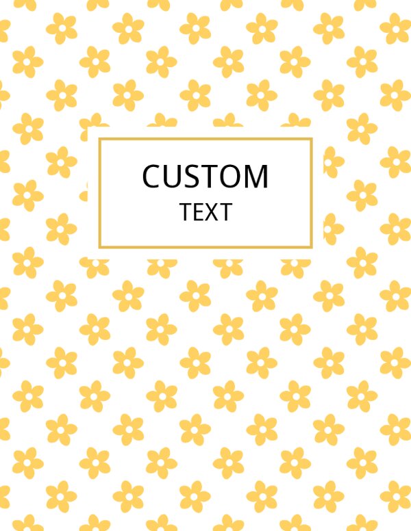 Yellow Floral Binder Cover {Editable}