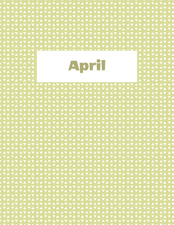 April Binder Divider