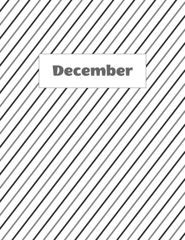 December Binder Divider