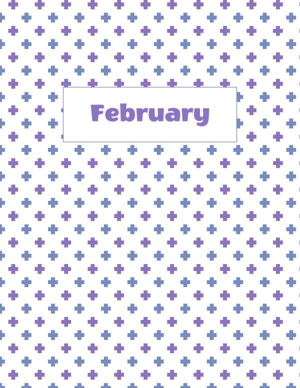 February Binder Divider