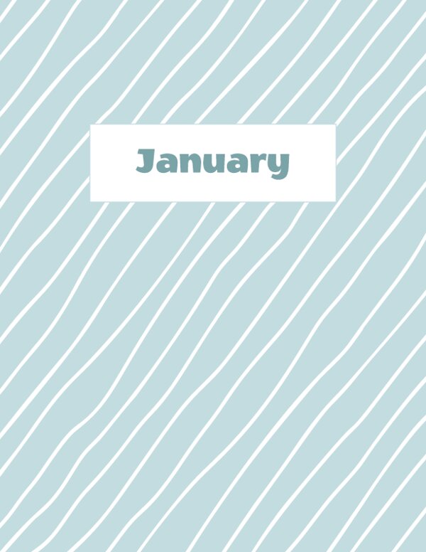 January Binder Divider