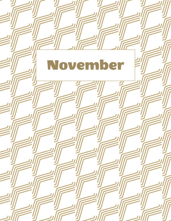 November Binder Divider