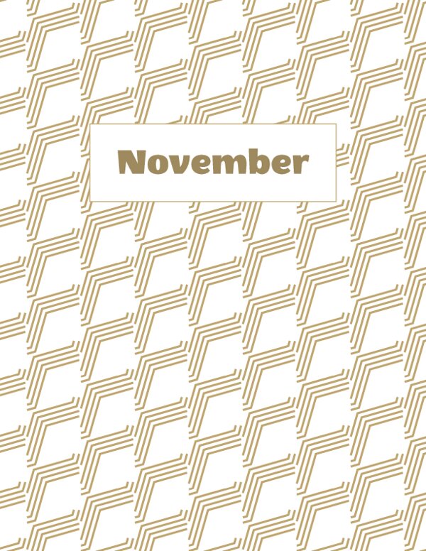 November Binder Divider