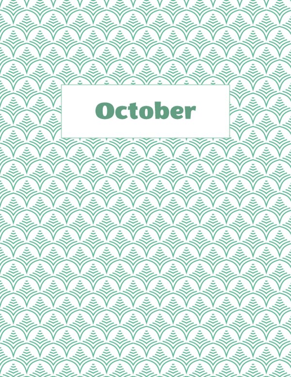 October Binder Divider