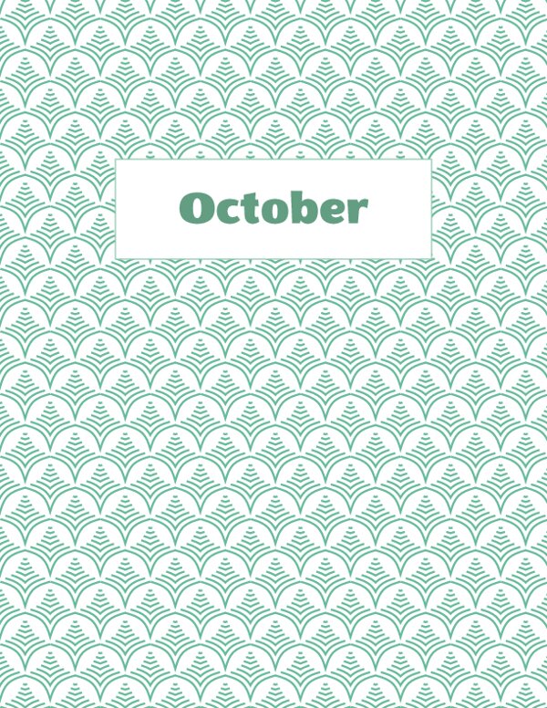 October Binder Divider