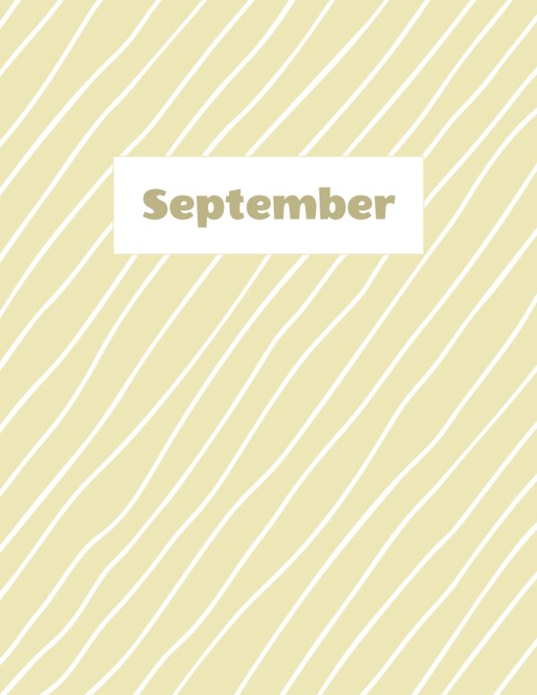 September Binder Divider