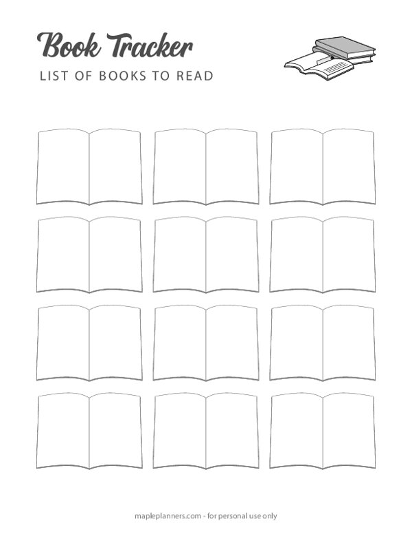 Free Printable Reading Trackers, Book Review Templates for