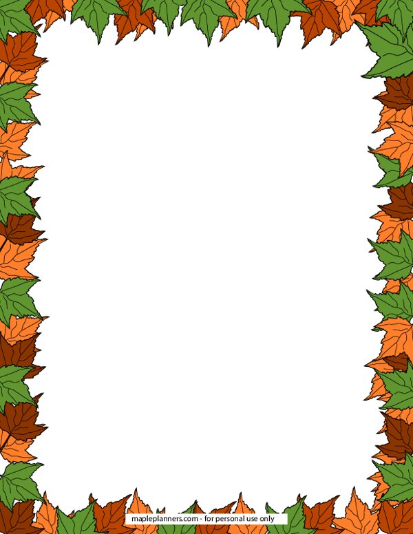 Fall Leaves Decorative Border