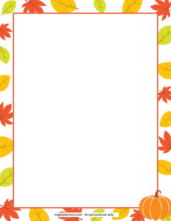 Fall Borders Free Printable