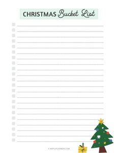 Christmas Season Bucket List