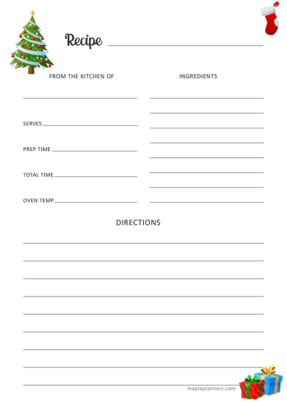 Free Printable 5x7 Recipe Cards Vermatch