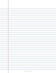 College Ruled Paper - Blue Lines