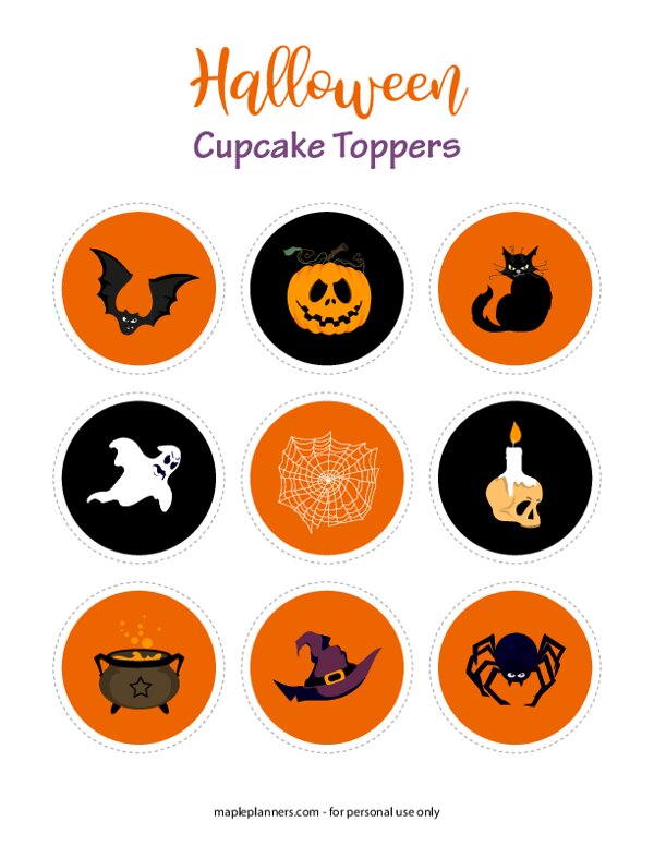 Halloween Cupcake Toppers