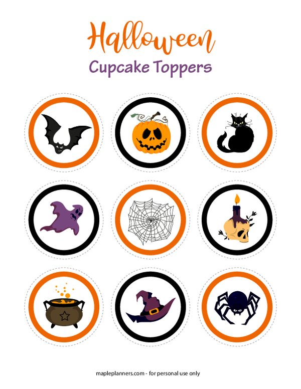 Halloween Cupcake Toppers