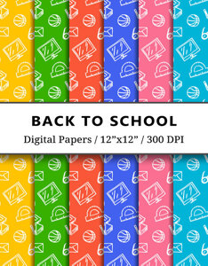 Back to School Digital Papers