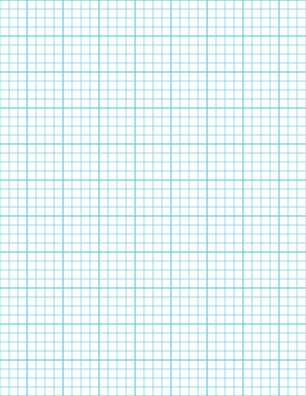1/4 Inch Quad Ruled Blue Graph Paper