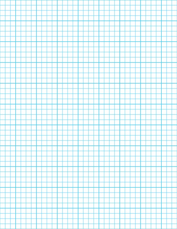 1/4 Inch Quad Ruled Blue Graph Paper