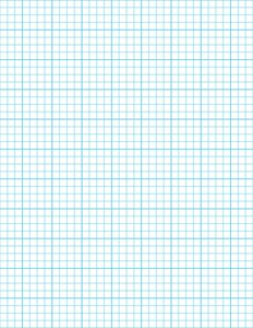 1/4 Inch Quad Ruled Blue Graph Paper