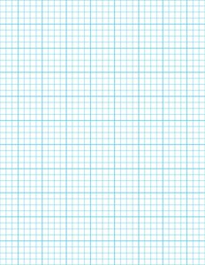 1/4 Inch Quad Ruled Blue Graph Paper